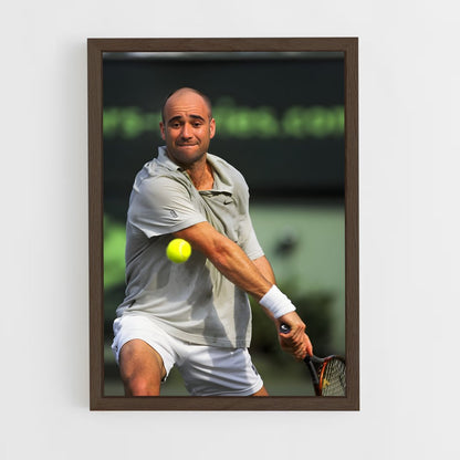 andre-agassi-4 cadre Bois foncé