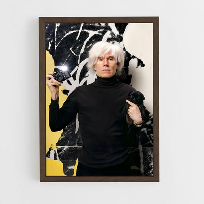 andy-warhol-3 cadre Bois foncé