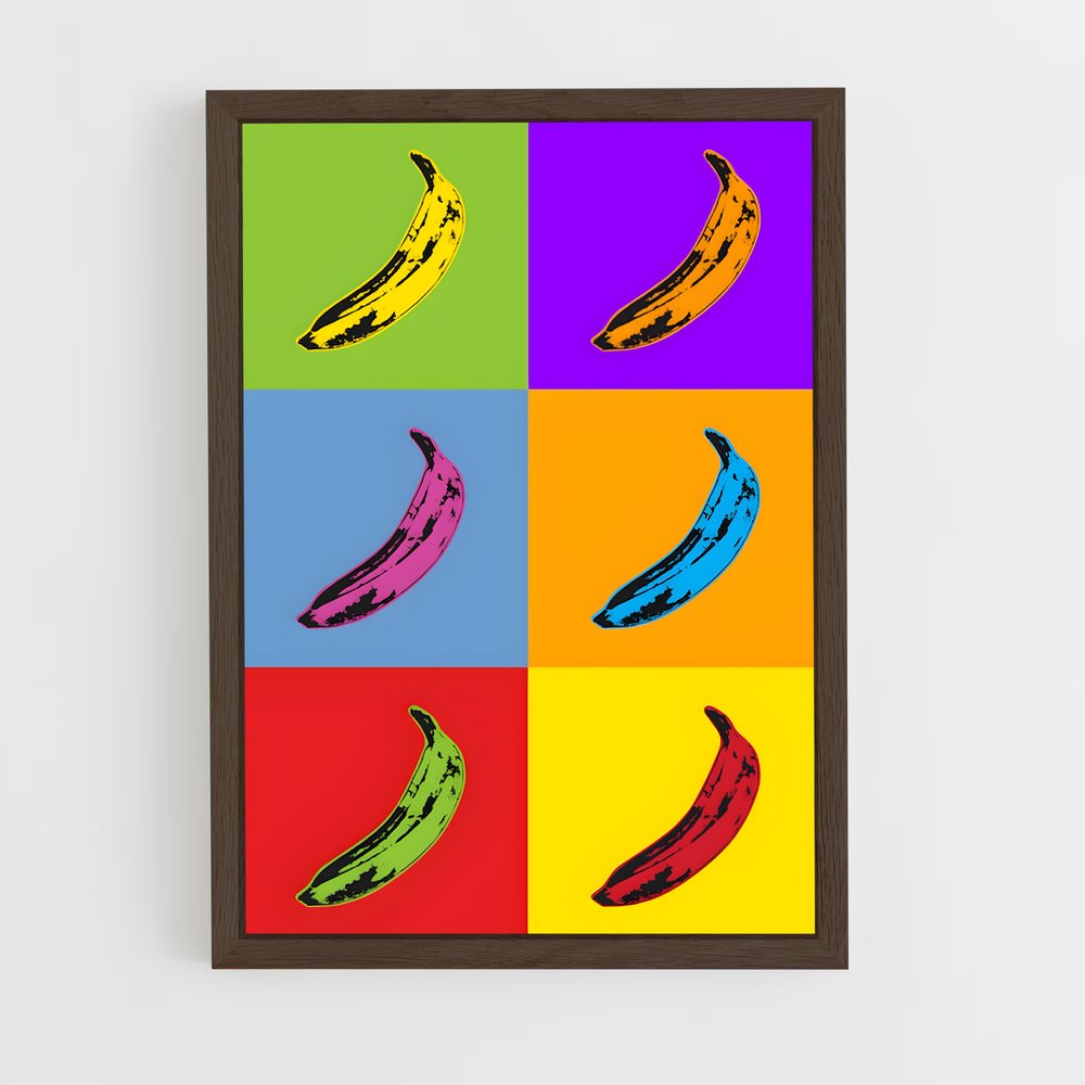 andy-warhol-4 cadre Bois foncé