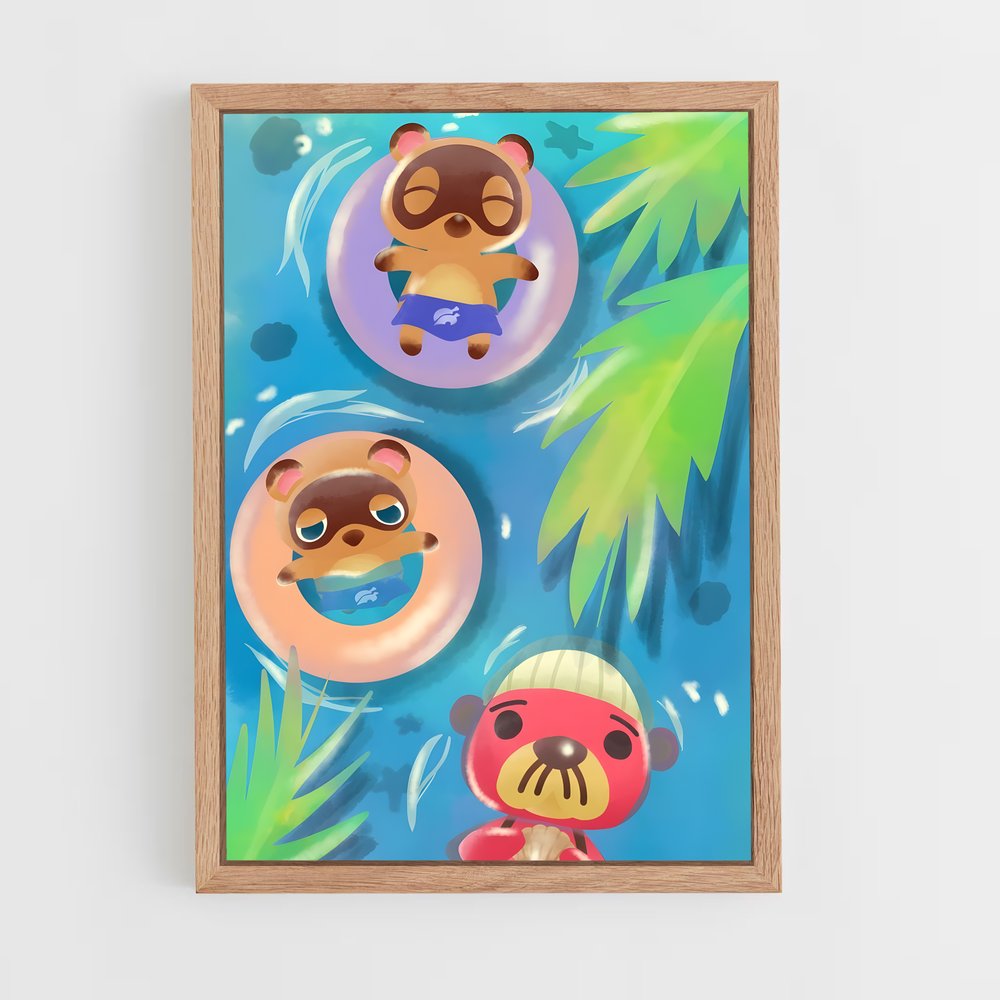 animal-crossing-13 cadre Bois clair
