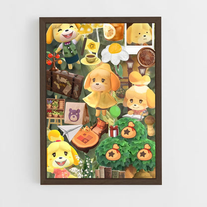animal-crossing-8 cadre Bois foncé