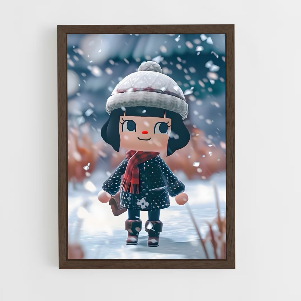 animal-crossing-9 cadre Bois foncé