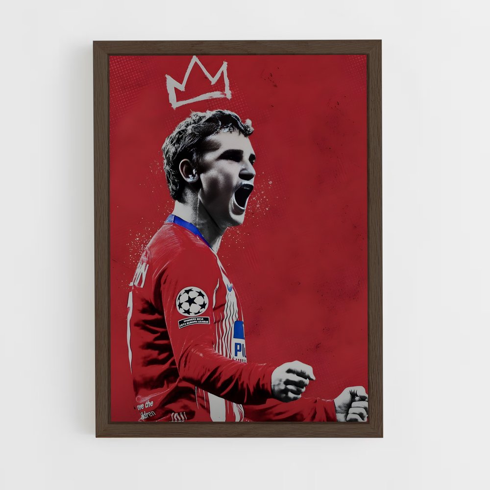 antoine-griezmann-7 cadre Bois foncé
