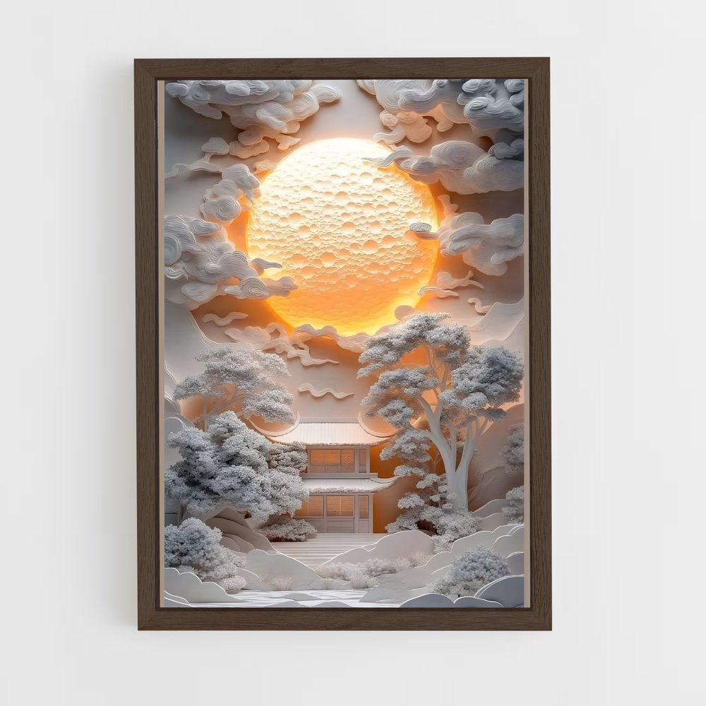 ap-3d art-6 cadre Bois foncé