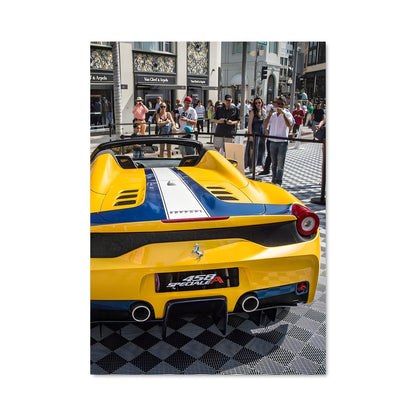 Poster Ferrari Jaune 458