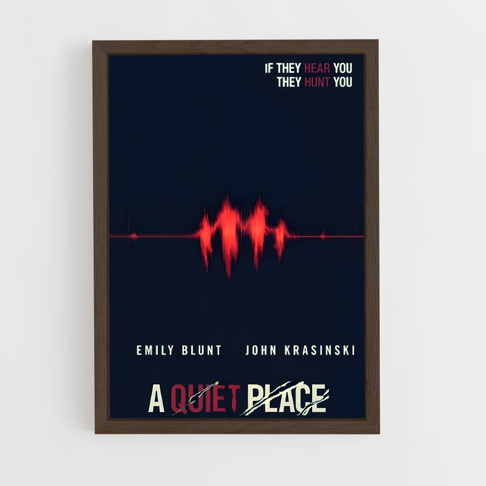 ap-a quiet place-2 cadre Bois foncé