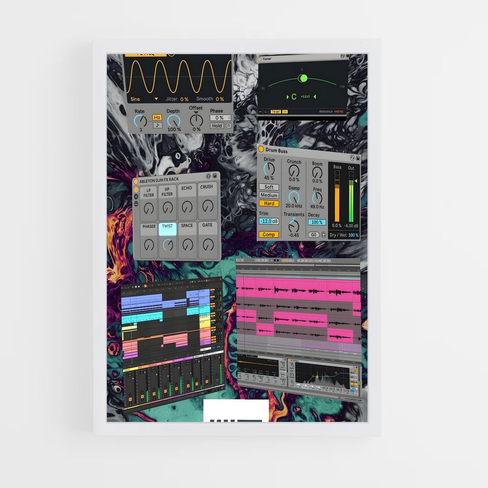 ap-ableton live-2 cadre Blanc