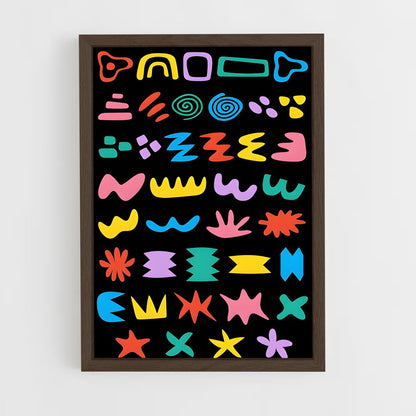 ap-abstract shapes-9 cadre Bois foncé