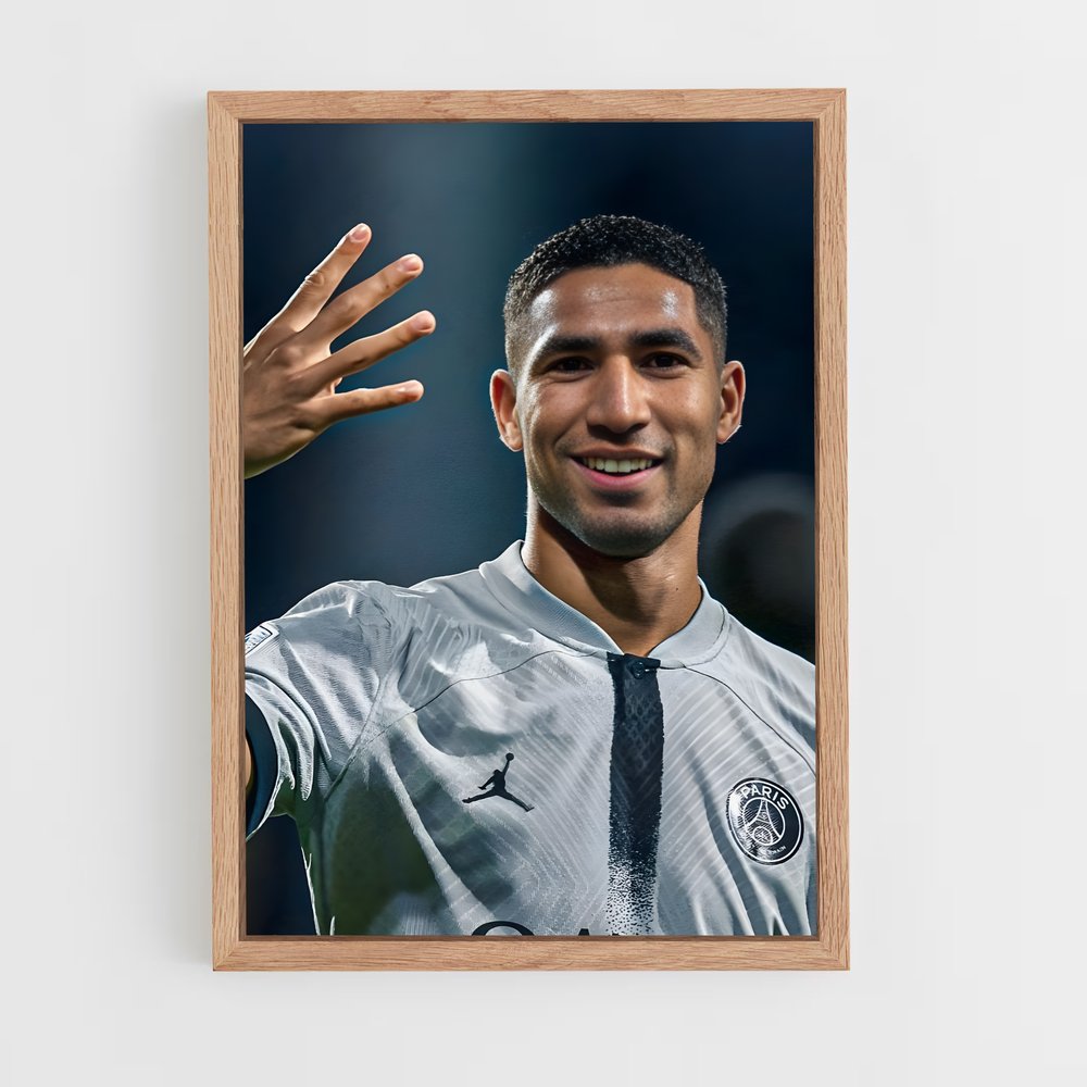 ap-achraf hakimi-5 cadre Bois clair