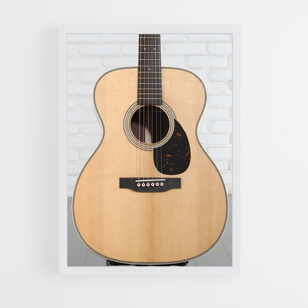 ap-acoustic guitar-10 cadre Blanc
