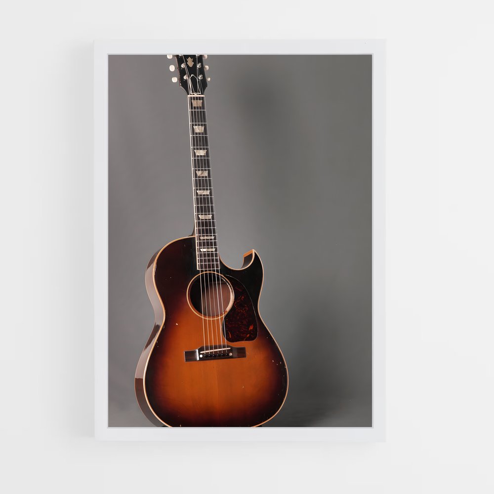 ap-acoustic guitar-6 cadre Blanc