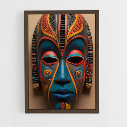 ap-african masks-1 cadre Bois foncé