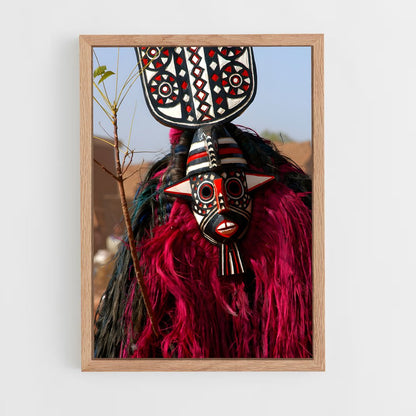 ap-african masks-4 cadre Bois clair