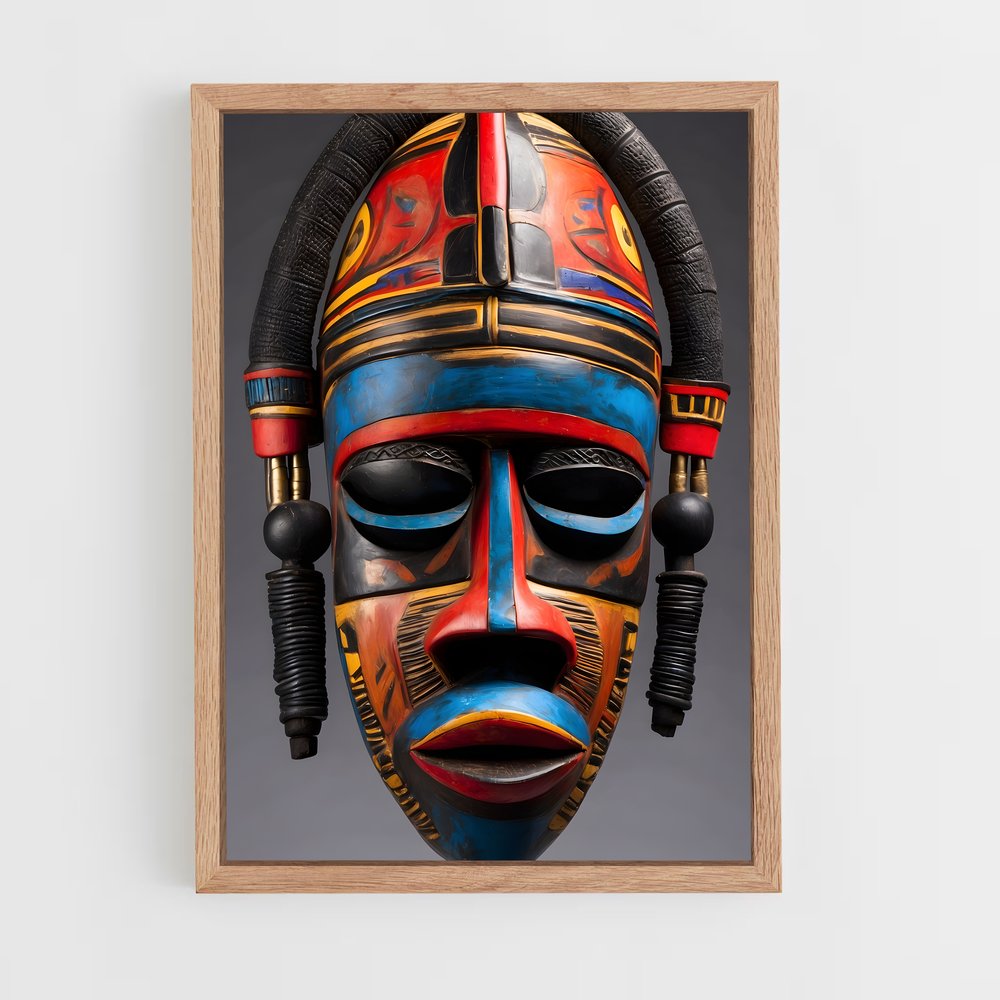 ap-african masks-6 cadre Bois clair