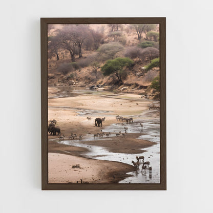 ap-african savanna-4 cadre Bois foncé