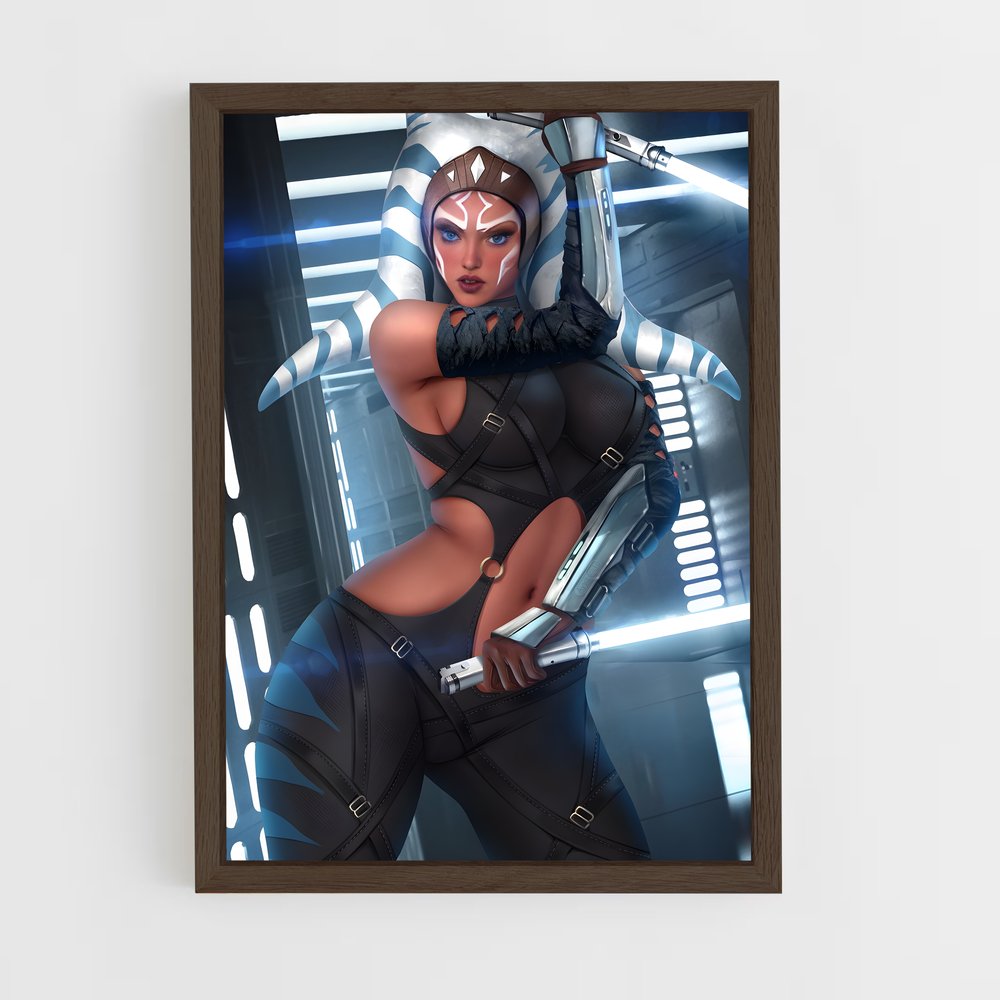 ap-ahsoka tano-10 cadre Bois foncé