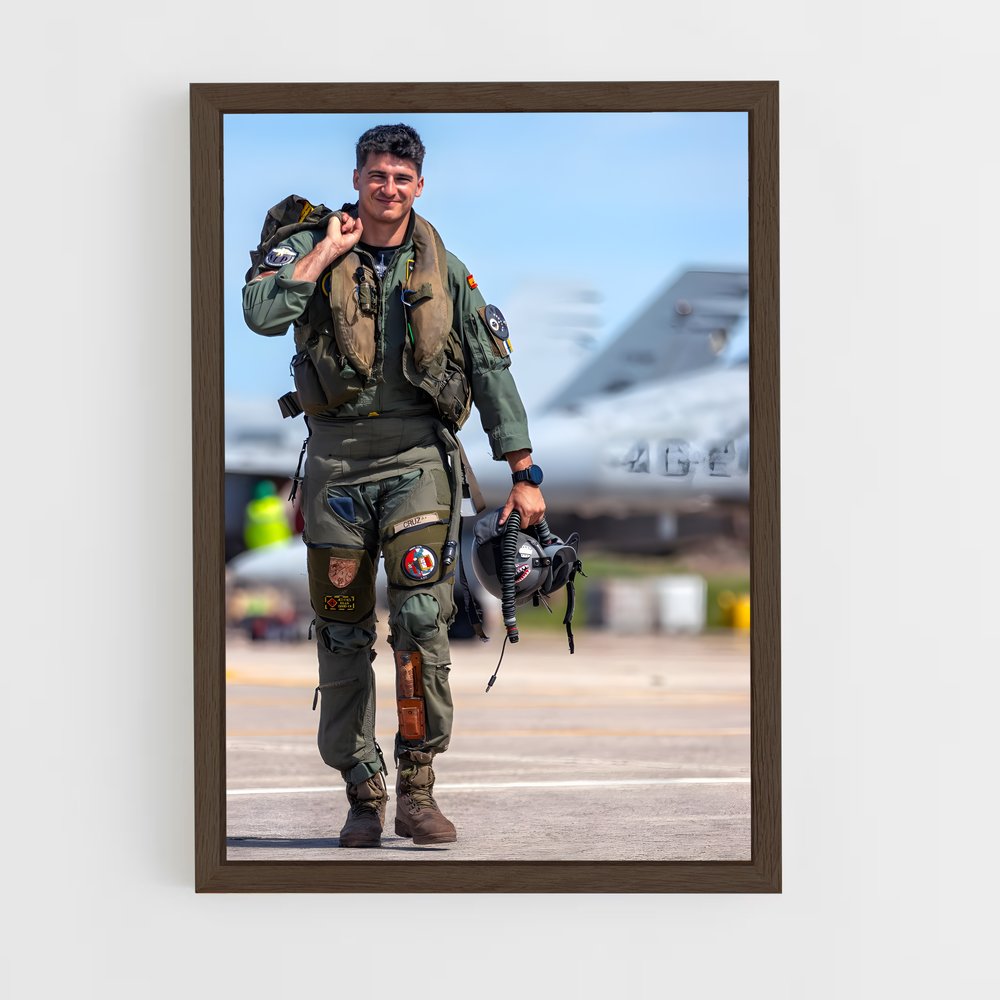 ap-air force pilot-10 cadre Bois foncé