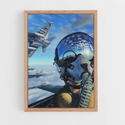 ap-air force pilot-4 cadre Bois clair