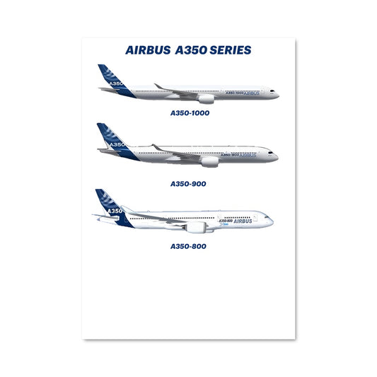 Poster A350 en Vol