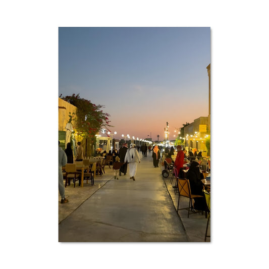 Poster Terrasse Animée