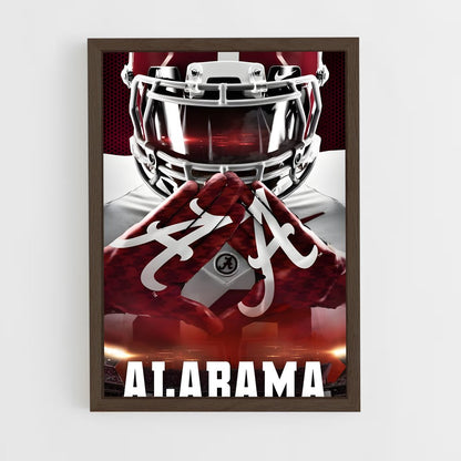 ap-alabama crimson tide-2 cadre Bois foncé
