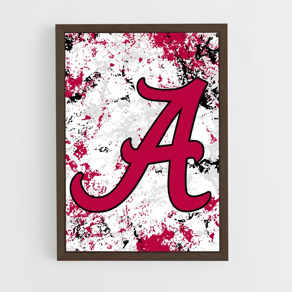 ap-alabama crimson tide-4 cadre Bois foncé