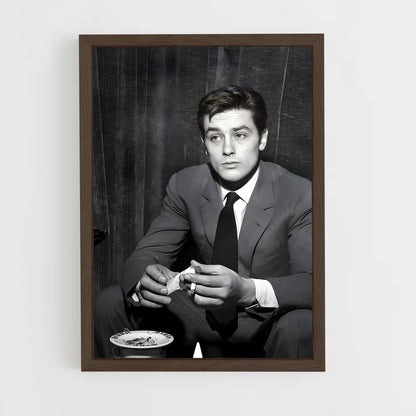 ap-alain delon-6 cadre Bois foncé