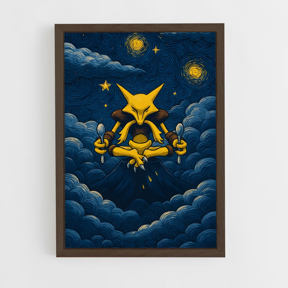 ap-alakazam-1 cadre Bois foncé