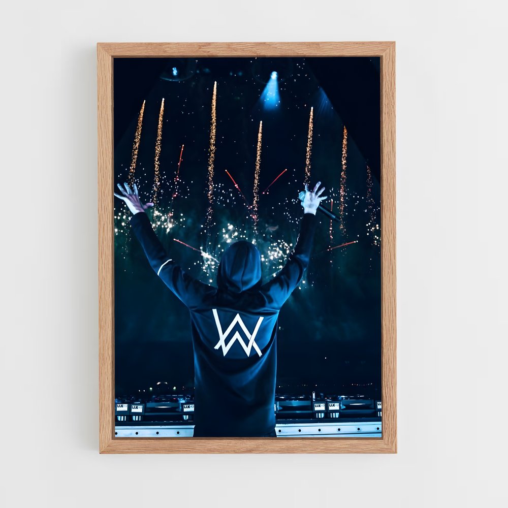 ap-alan walker-4 cadre Bois clair