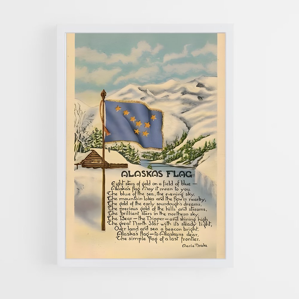 ap-alaska flag-1 cadre Blanc