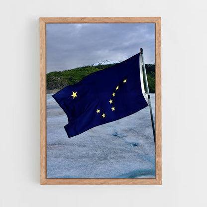 ap-alaska flag-2 cadre Bois clair