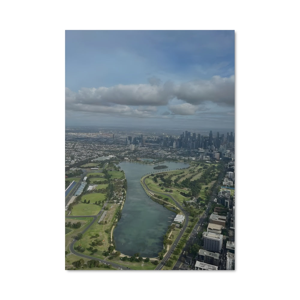 Poster Melbourne Aérien