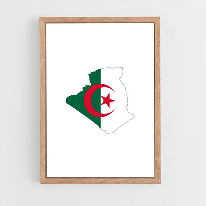 ap-algeria flag-5 cadre Bois clair