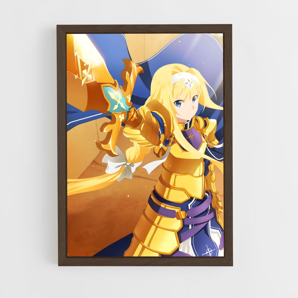 ap-alice sword art online-2 cadre Bois foncé