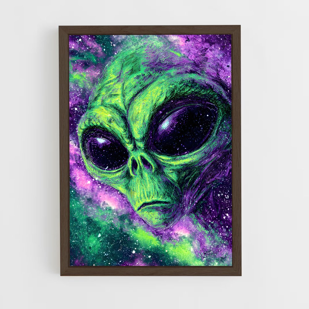 ap-alien eyes-4 cadre Bois foncé