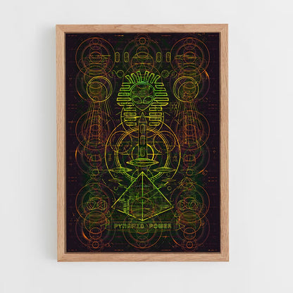 ap-alien hieroglyphs-3 cadre Bois clair
