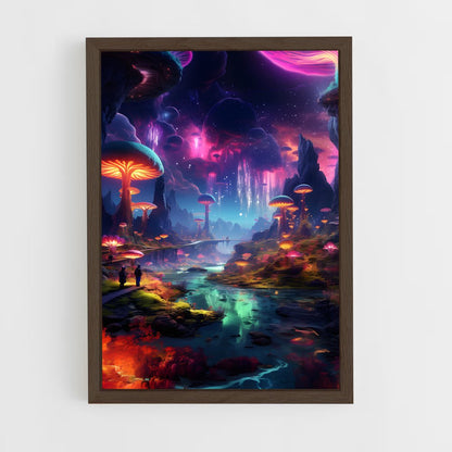 ap-alien landscape-2 cadre Bois foncé