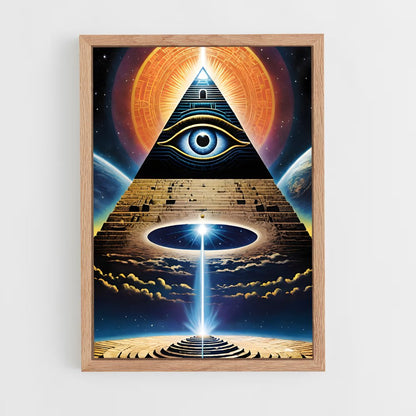 ap-all seeing eye-2 cadre Bois clair