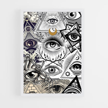 ap-all seeing eye-3 cadre Blanc
