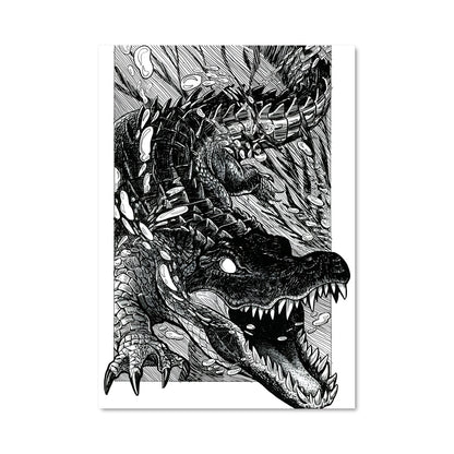 Poster Crocodile Noir