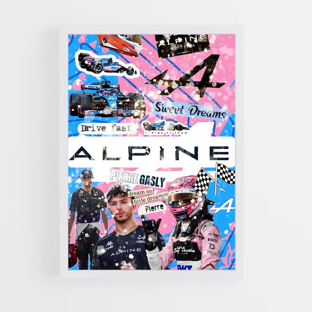 ap-alpine f1 team-13 cadre Blanc