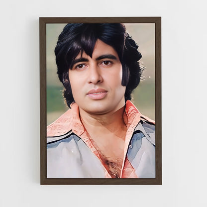 ap-amitabh bachchan-6 cadre Bois foncé