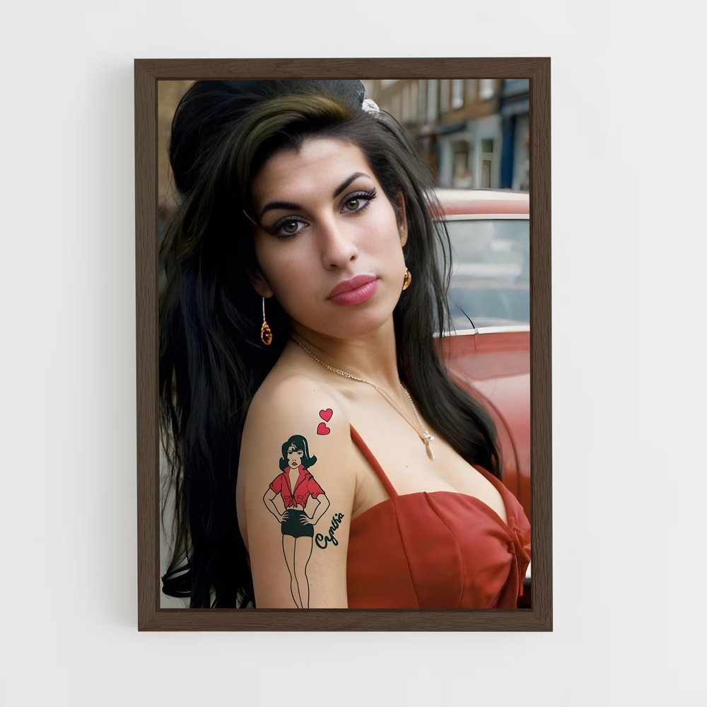 ap-amy winehouse-8 cadre Bois foncé