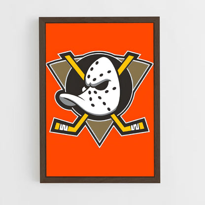 ap-anaheim ducks-9 cadre Bois foncé