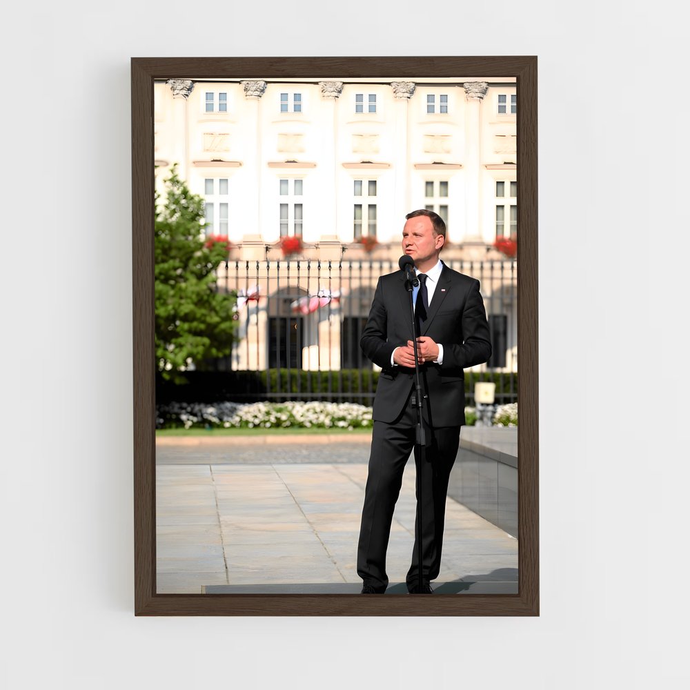 ap-andrzej duda-4 cadre Bois foncé