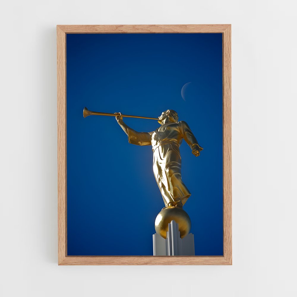 ap-angel moroni-7 cadre Bois clair