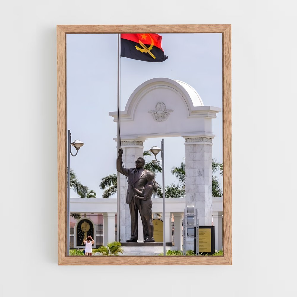 ap-angola flag-2 cadre Bois clair