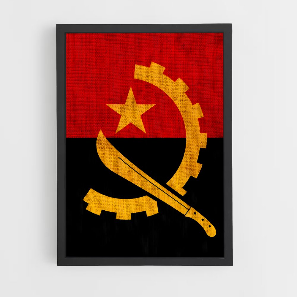 ap-angola flag-4 cadre Noir