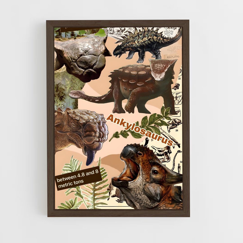 ap-ankylosaurus-1 cadre Bois foncé