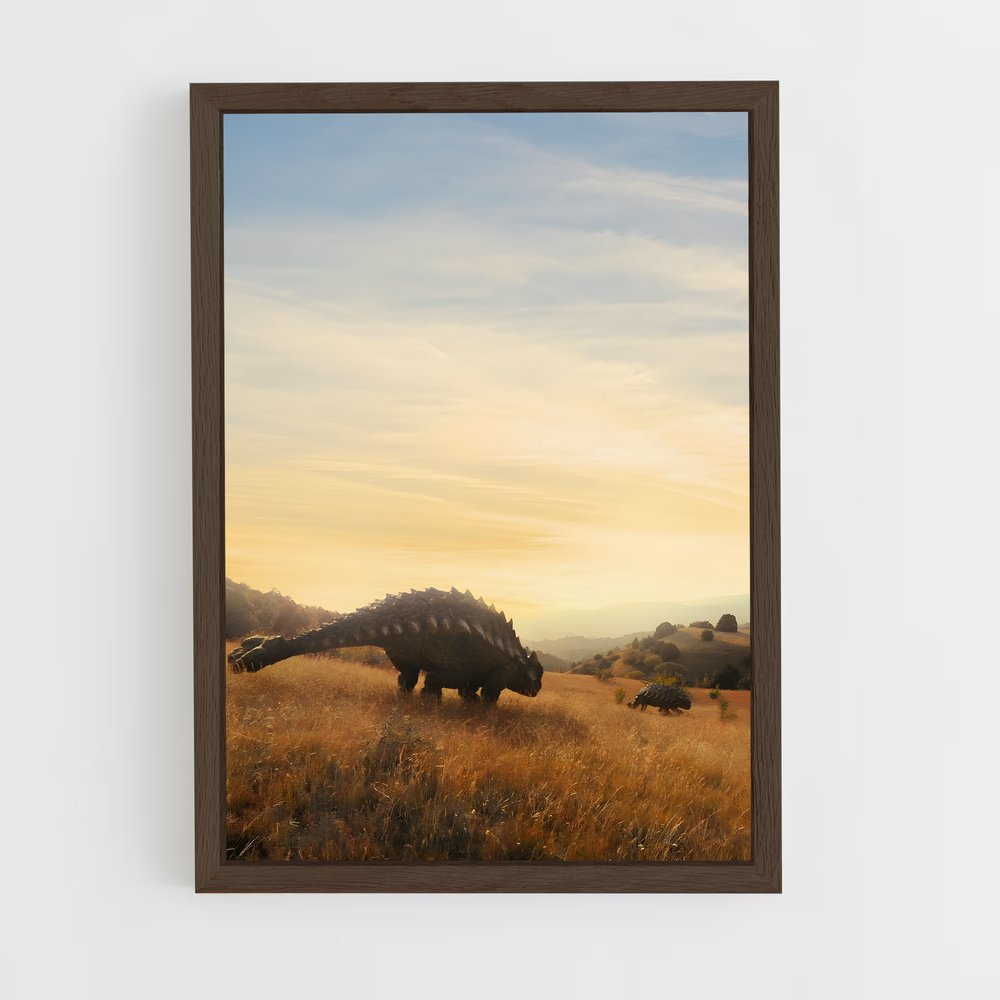 ap-ankylosaurus-4 cadre Bois foncé
